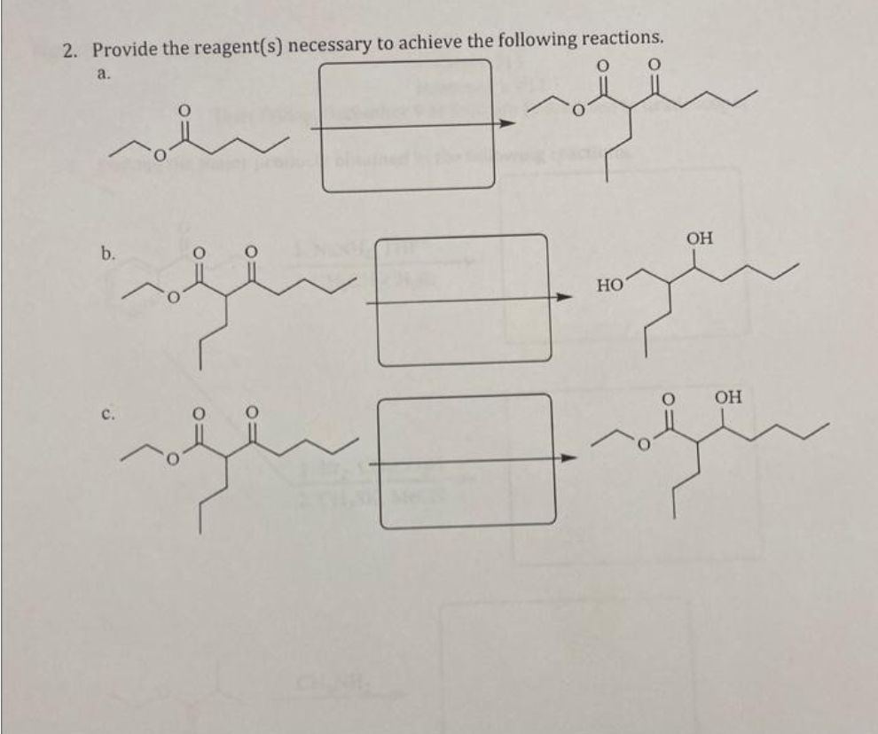 2. Provide the reagent(s) necessary to achieve the following reactions.
لسلة
a.
b.
سلام
HO'
OH
ستر
OH