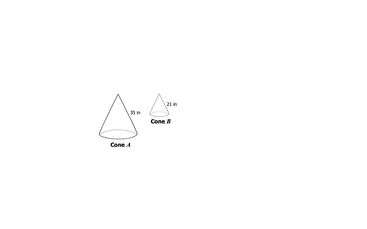 21 in
35 in
Cone B
Cone A
