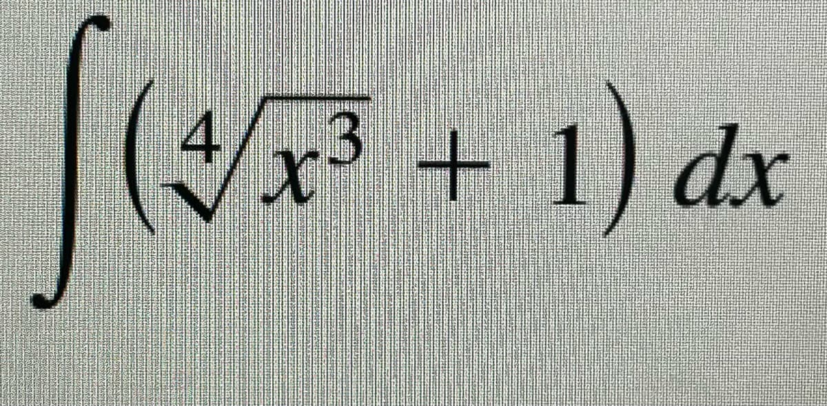 SV
4
x3 + 1) dx