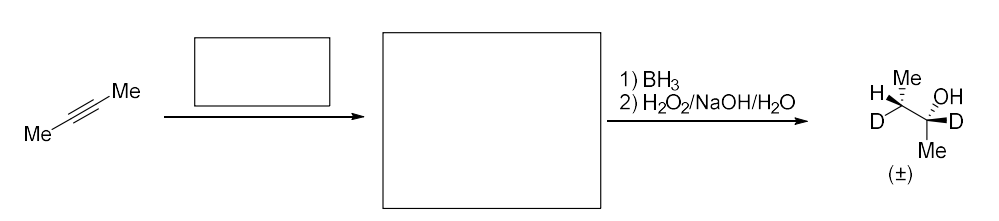 1) BH3
2) H2O2/N2OH/H20
Ме
OH
Ме
D
Me
Me
(土)
