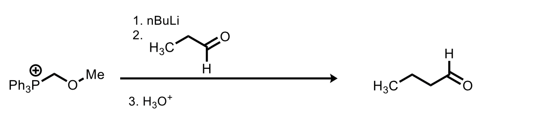 Ph3P
Me
Ty
H3C
H
1. nBuLi
2.
3. H3O+
Н
Heto
H3C
