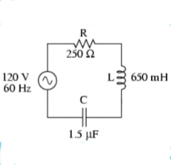 R
250 2
120 V
60 Hz
650 mH
1.5 µF
