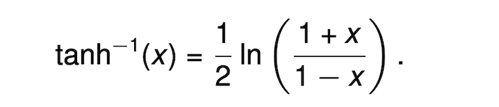 1 + X
In
2
1
tanh (x)
-
1 - X
