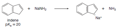 + NANH2
+ NH3
indene
Na+
Na*
pK = 20
