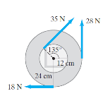 18 N
35 N
135
24 cm
12 cm
28 N