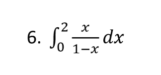 -2 x
6. Sdx
Jo 1-x
0 1-x
