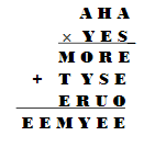 АНА
x
Y ES
МORE
+ TYSE
ERUO
EEMYEE
