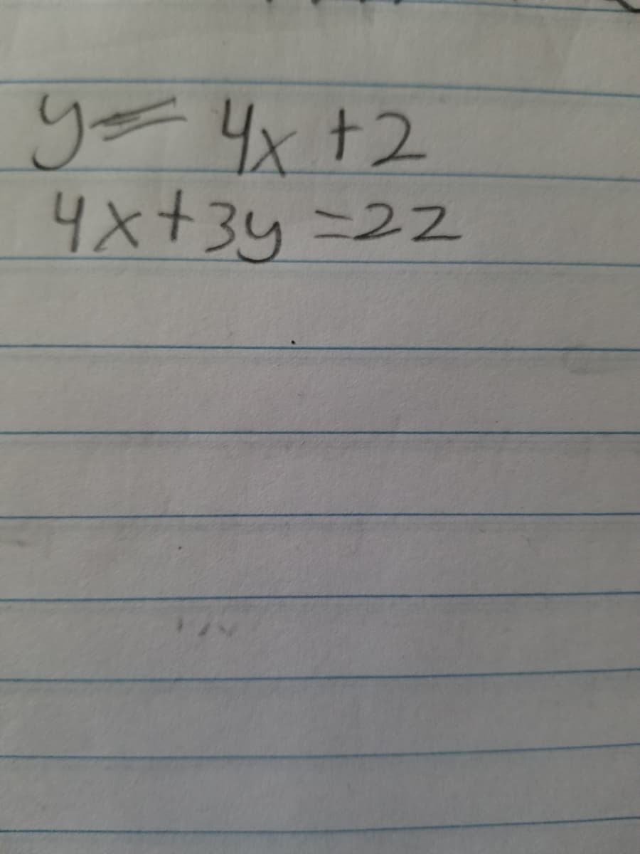 り=リxナ2
4x+34=22
