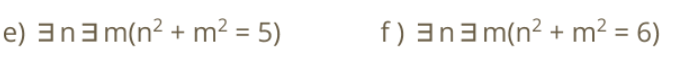 e) 3na m(n? + m² = 5)
f) 3n3 m(n² + m2 = 6)
