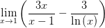 3.x
lim
x - 1
In (x),
3.
