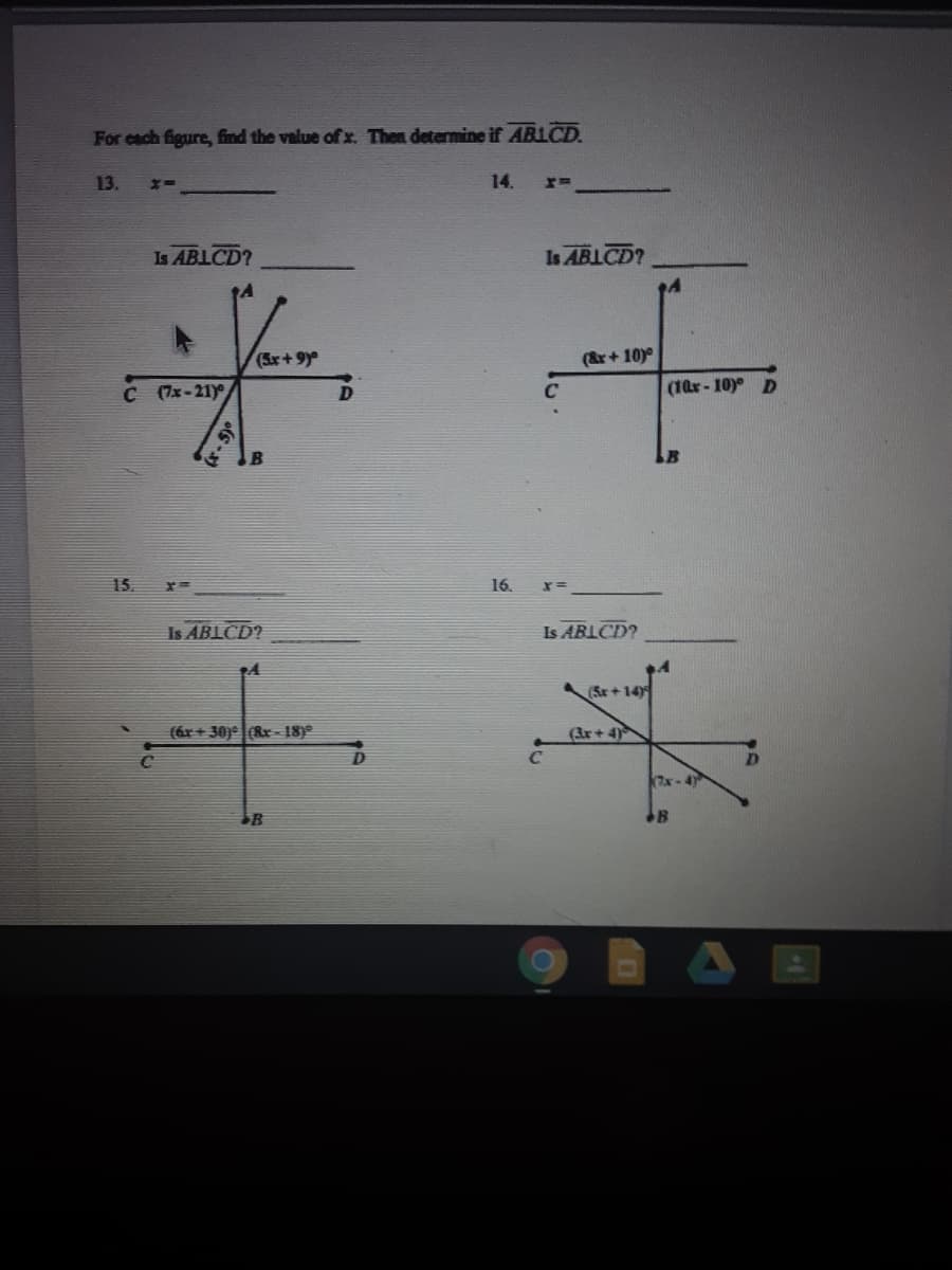 13.
Is ABLCD?
(Sx+9
C 7x-21y
