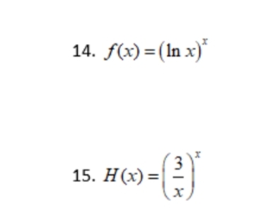 14. f(x) = (In x)*
15. Н (х) 3D
