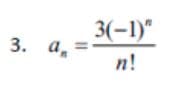 3(-1)"
3. а,
п!
