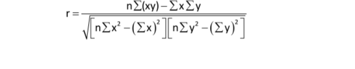 nE(xy)–ExEy
r=
