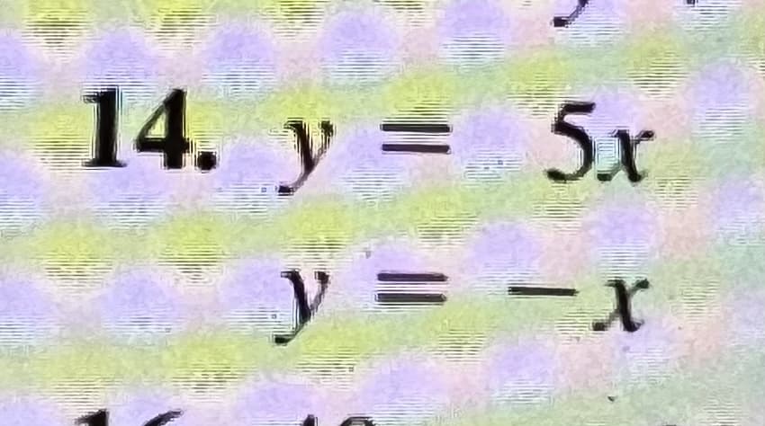 14. y =
91
5x
y = -x
yeli