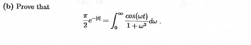 (b) Prove that
7T
2
√°º°
-dw.
1+w²