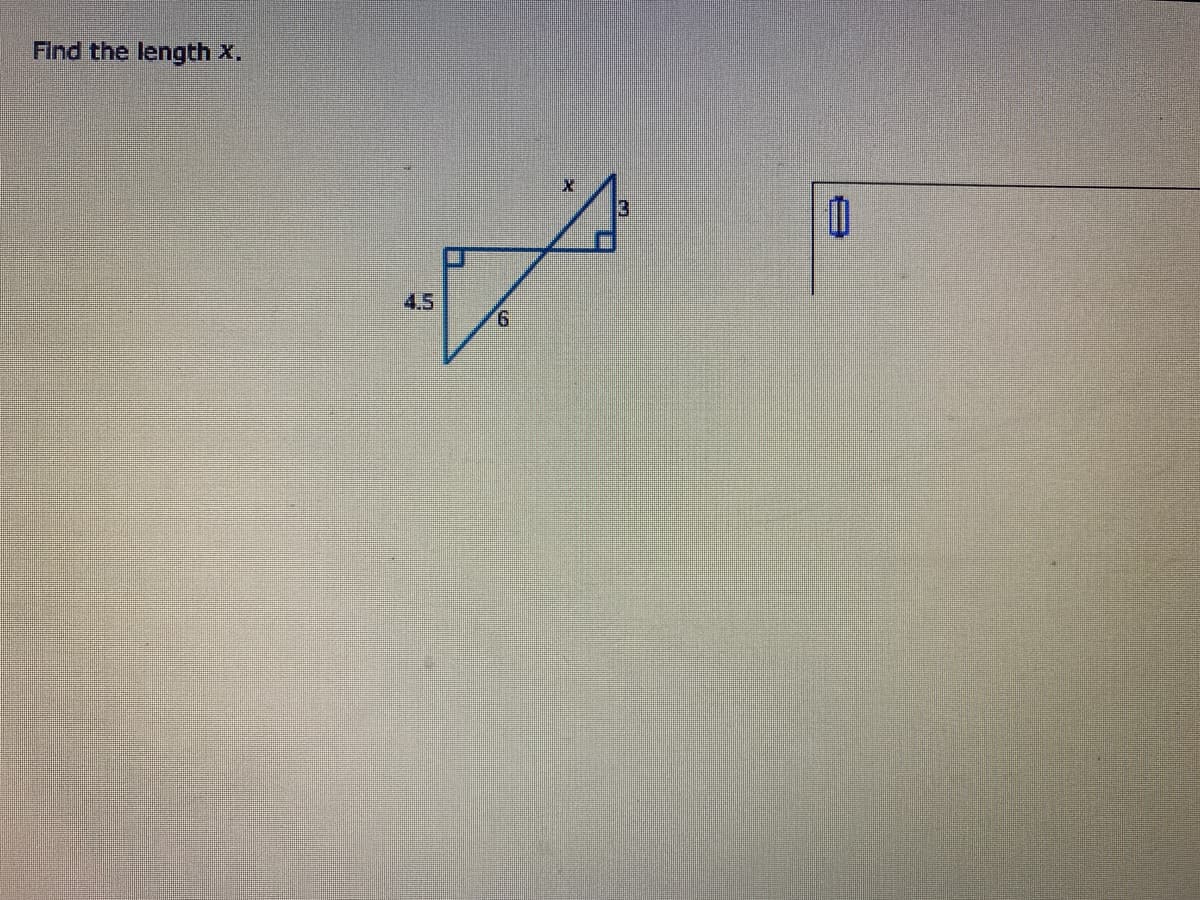 Find the length x.
13
9.
