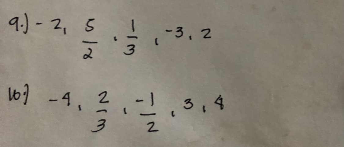 9.) - 2, 5!
-3.2
3
167 -4, 2.-1
3,¢
