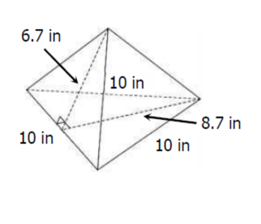 6.7 in
10 in
8.7 in
10 in
10 in
