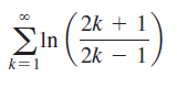 2k +
Ση
2k – 1
k=1
