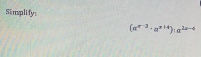 Simplify:
(a*-3- a***): a²*-4
