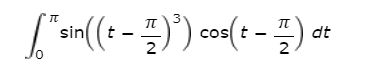 sin((t - ")").
It
3
cos(t -
dt
