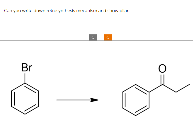 Can you write down retrosynthesis mecanism and show pilar
Br
افي
ง