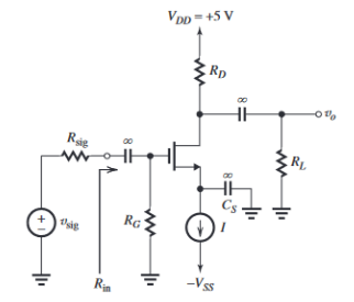 +
+₁₁
Rig
O'sig
Rin
RG
VDD=+5 V
RD
-VSS
8
Cg
RL
-0%