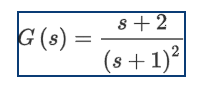 G (s)
=
s+2
(s+1)²