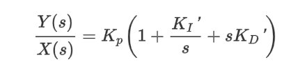 Y(s)
X(s)
• K₂ ( 1 + KI ' + sKD')
S