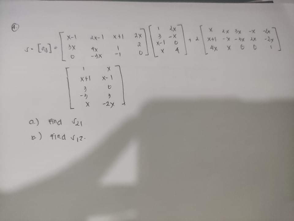 スメ x
X+ -X-x スX-1y
4x X
X-1
dx-1
x+1
う-X
X-1
7- メ-
も
1よ
うX
4x
ー×
X- 1
ヒ
う
ーり
う
ー2メ
a.)
Find 21
) find vi2.
