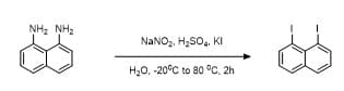 NH, NH
NaNO₂, H₂SO4. KI
H₂O. -20°C to 80 ºC. 2h