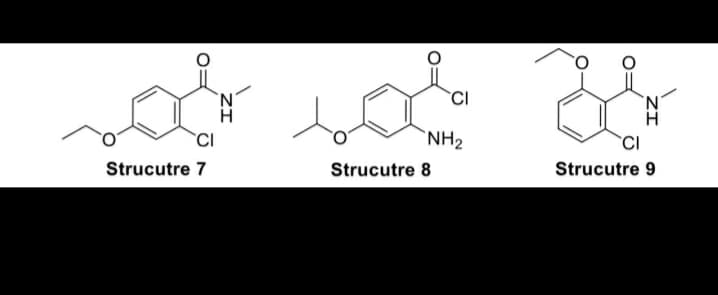 `N'
'N'
`CI
`NH2
Strucutre 7
Strucutre 8
Strucutre 9
