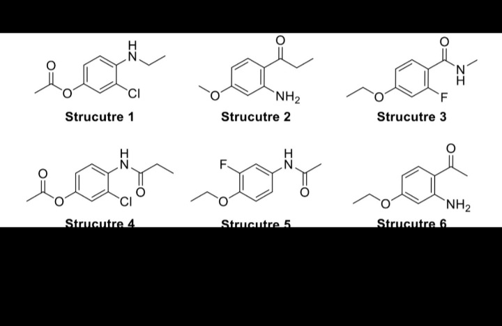 CI
NH2
`F
Strucutre 1
Strucutre 2
Strucutre 3
F.
`NH2
Strucutre 6
Strucutre 4
Strucutre 5
