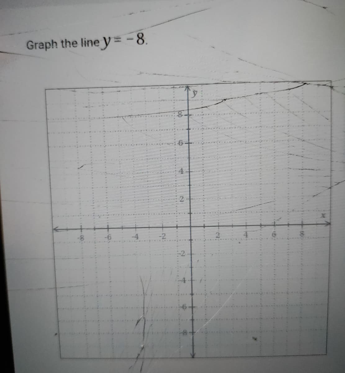 Graph the line y= -8.
5.
4.
2
