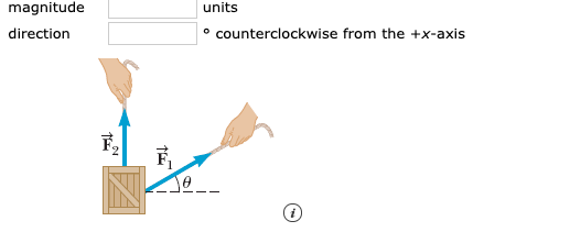 magnitude
units
direction
counterclockwise from the +x-axis
