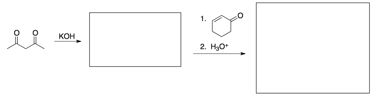 1.
КОН
2. H3O*
