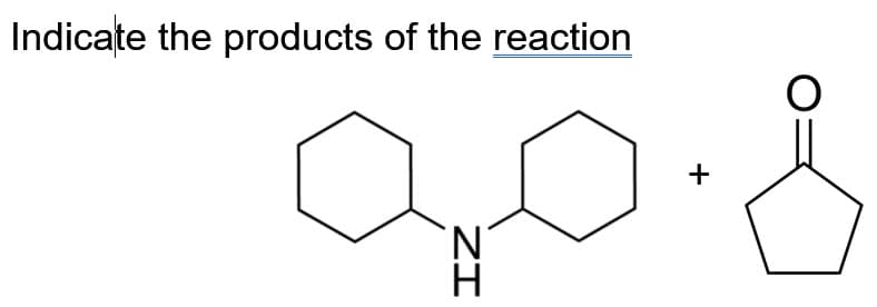 Indicate the products of the reaction
ZI
H
+