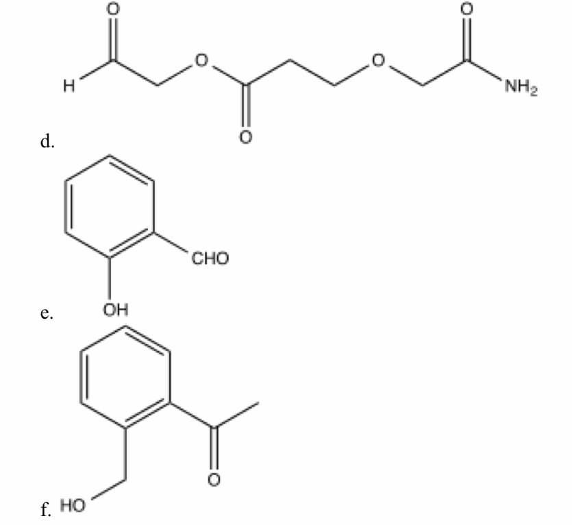 NH2
d.
CHO
е.
OH
