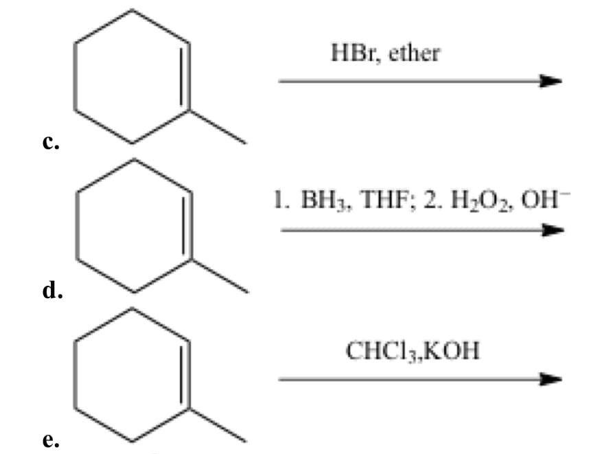 HBr, ether
с.
1. ВН, THF; 2. Н.02, ОН-
d.
CHC13,KOH
е.
