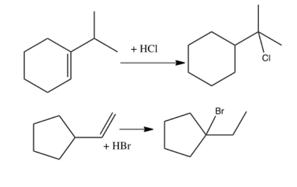 + HCI
Br
+ HBr
