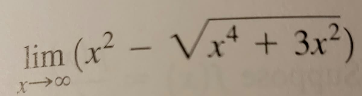lim (x² - √x+ + 3x²)
x18