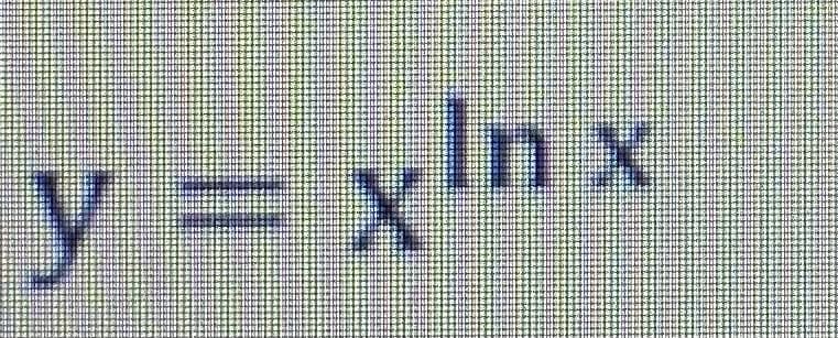 y= xInx
