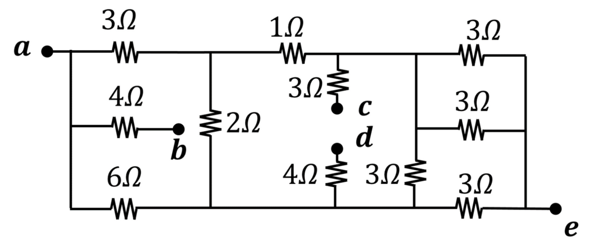 3.0
1.2
3.0
а
30
C
4.0
3.0
2.0
b
d
6.0
40
3.0
3.0
e
