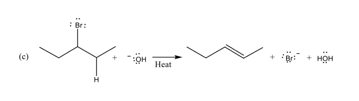 : Br:
(c)
+
нон
Heat
HÖ: -
H
