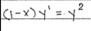 (1-x) y' = y?
