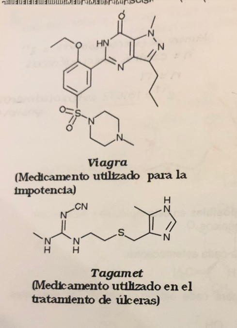 FIFLEDENW
HN
Viagra
(Medicamento utilizado para la
impotencia)
CN
Tagamet
(Medicamento utiizado en el
tratamiento de úlceras)
