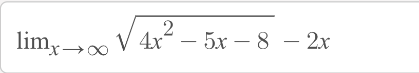 limx→∞
2
4x² 5x82x