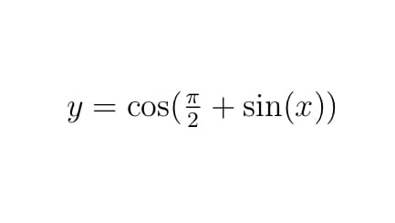 y = cos( + sin(x))
COS
