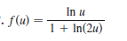 - f(u)-
In u
1 + In(2u)
